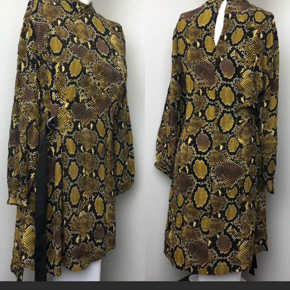 Zara snake print long sleeve dress - Picture 3 of 6